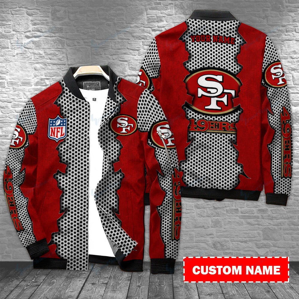 San Francisco 49Ers Personalized Nfl Full Zip Bomber Jacket Hot Gift For Sport Fans