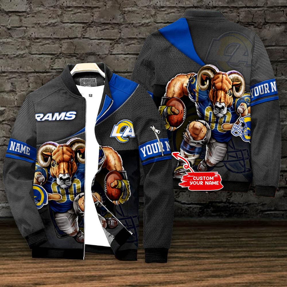 Los Angeles Rams Personalized Bomber Jacket Collection For Sport Fans