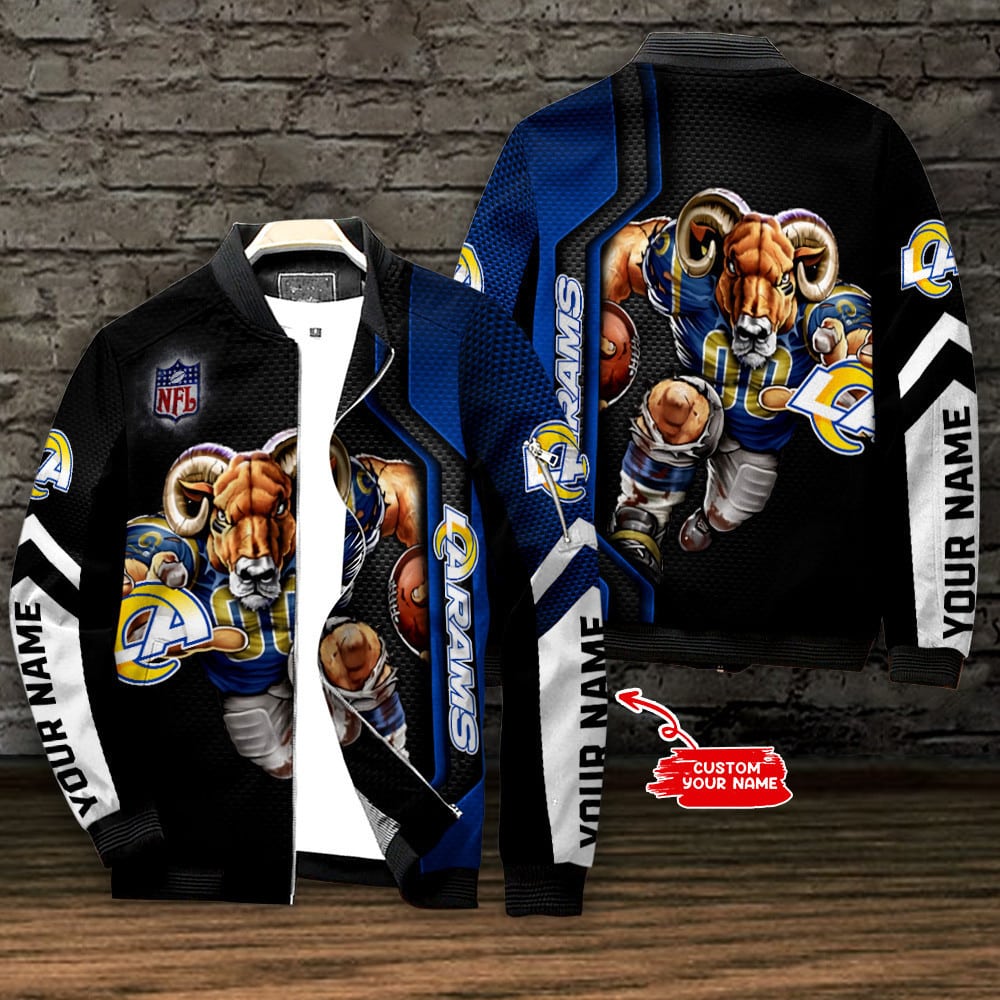 Los Angeles Rams Personalized Bomber Jacket Best Collection For Sport Fans