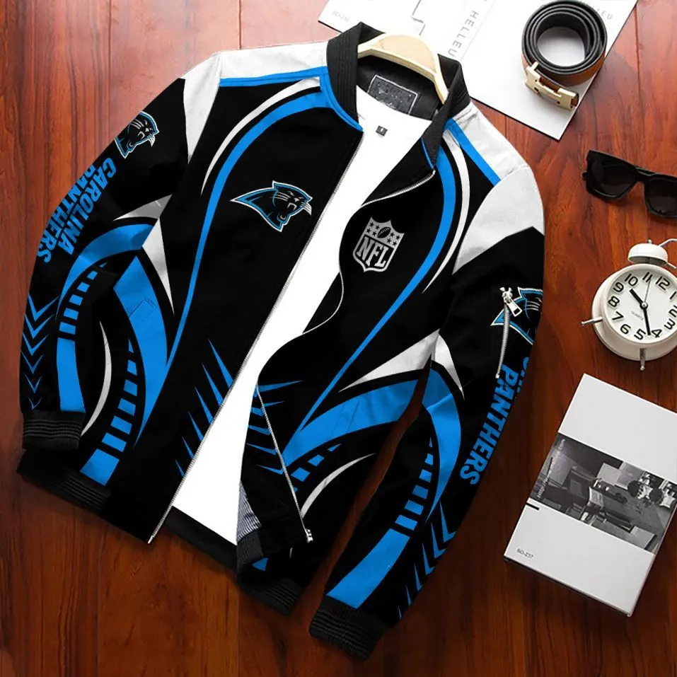 Carolina Panthers Best Bomber Jacket Full Zip Jacket For Nfl Fans Sport