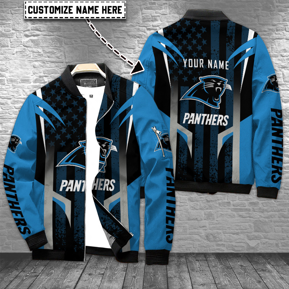 Carolina Panthers Personalized Bomber Jacket Best Gift For Sport Team Fan