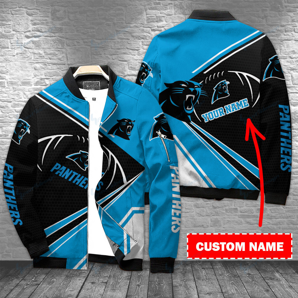 Carolina Panthers Personalized Bomber Jacket Hot Gift For Sport Fans