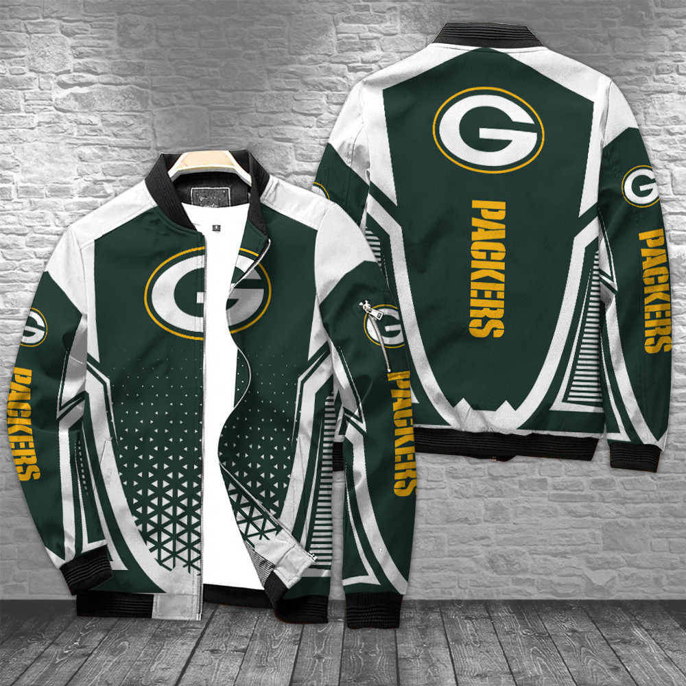 Green Bay Packers Bomber Jacket For Sport Team Fans