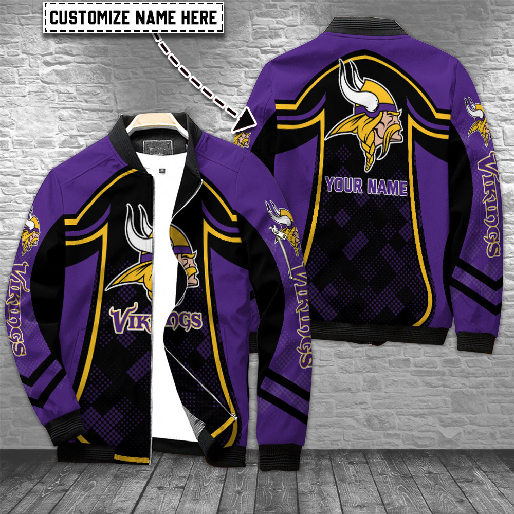 Minnesota Vikings Personalized Bomber Jacket Collection For Nfl Fans