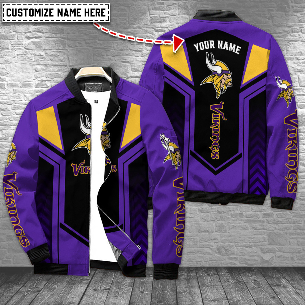 Minnesota Vikings Personalized Bomber Jacket Best Gift For Men And Women