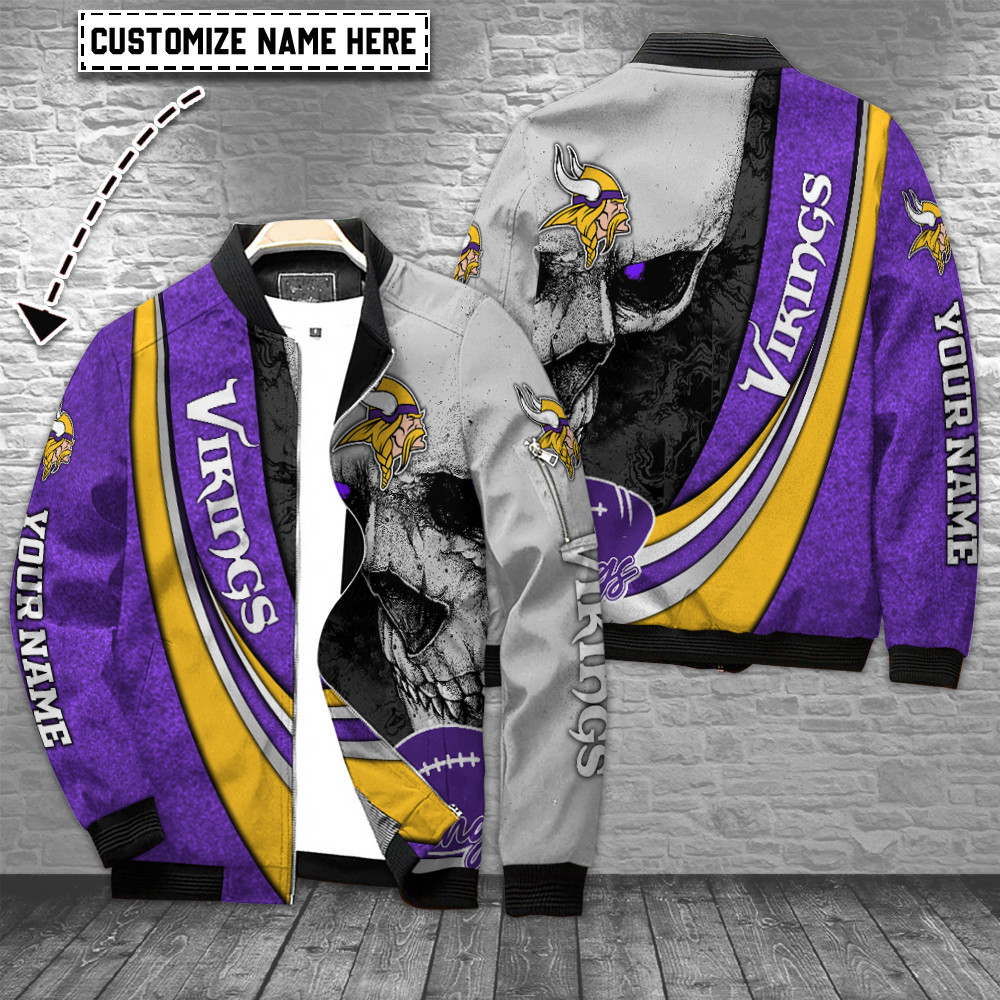 Minnesota Vikings Personalized Bomber Jacket Best Gift For Team Sport Fans