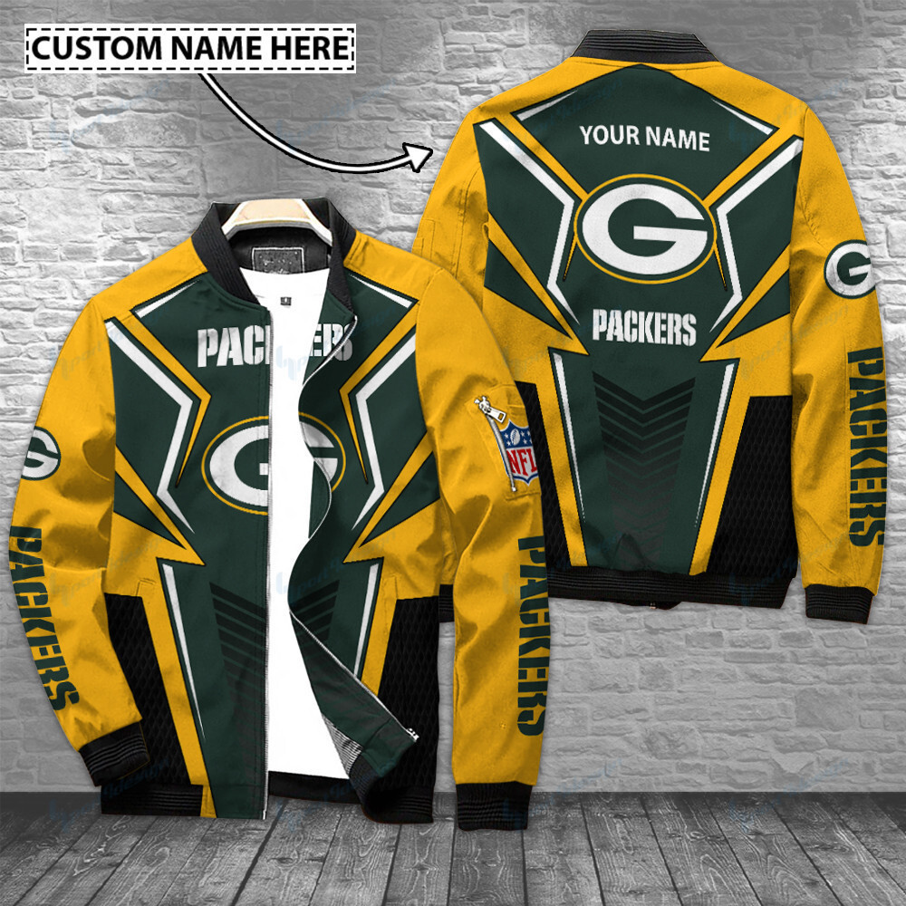 Green Bay Packers Nfl Personalized Bomber Jacket Hot Gift For Sport Fans