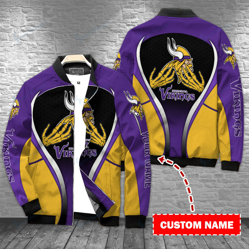 Minnesota Vikings Nfl Personalized Bomber Jacket Gift For Sport Fans
