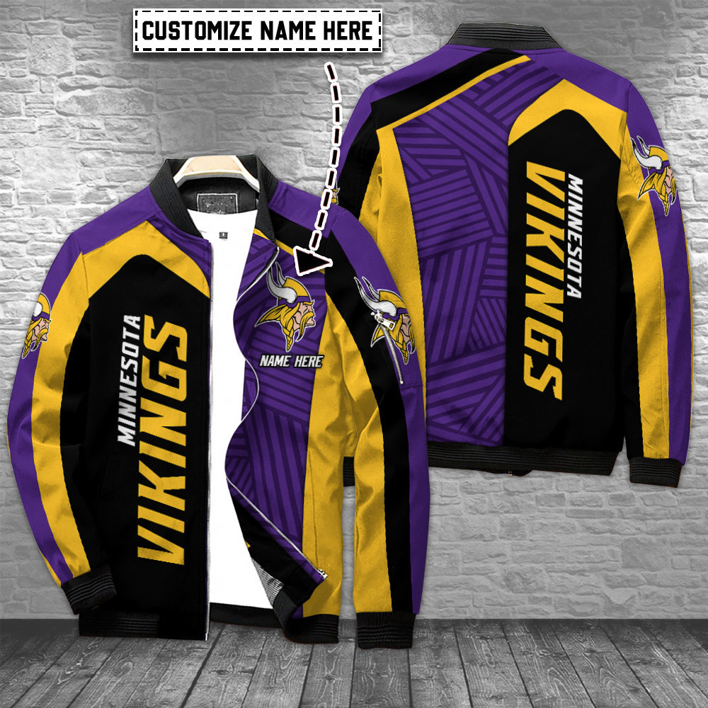 Minnesota Vikings Personalized Bomber Jacket Best Collection For Sport Fans