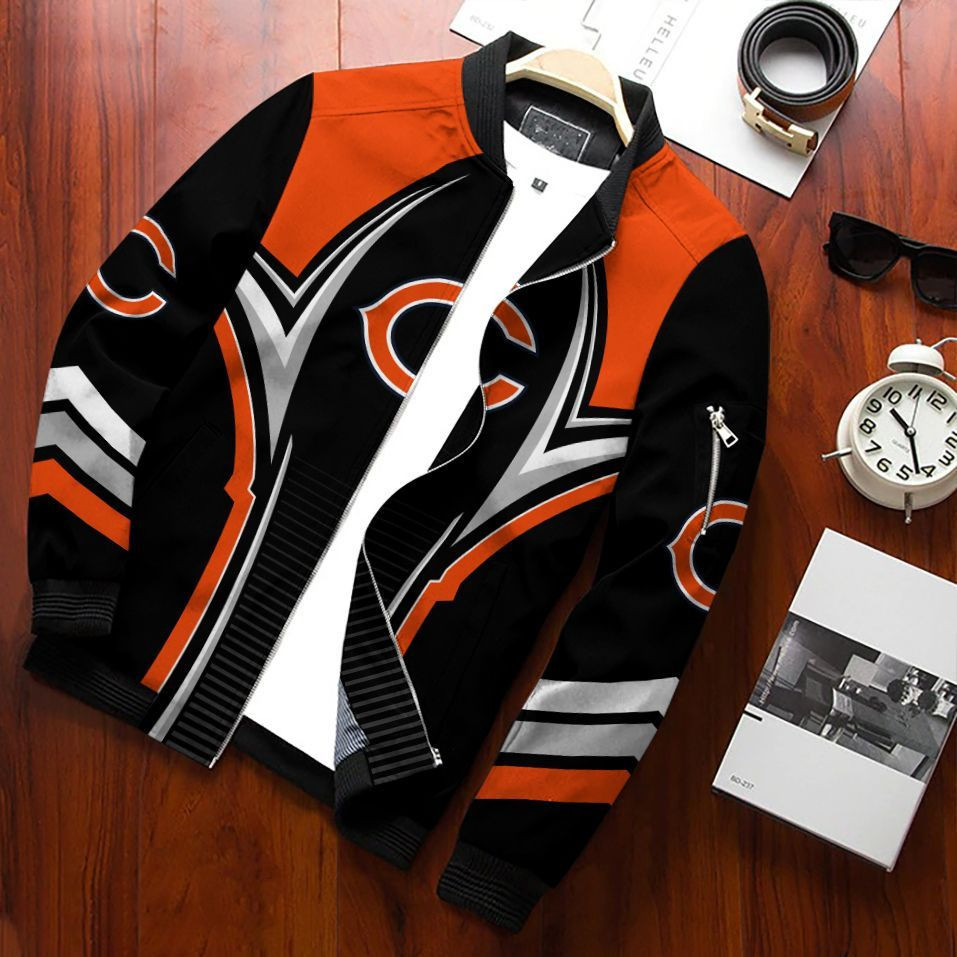 Chicago Bears Bomber Jacket Full Zip Jacket For Nfl Fans Sport Official Style