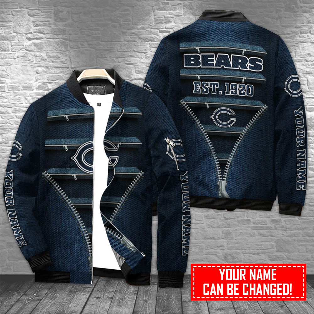 Chicago Bears Personalized Bomber Jacket For Sport Team Fan
