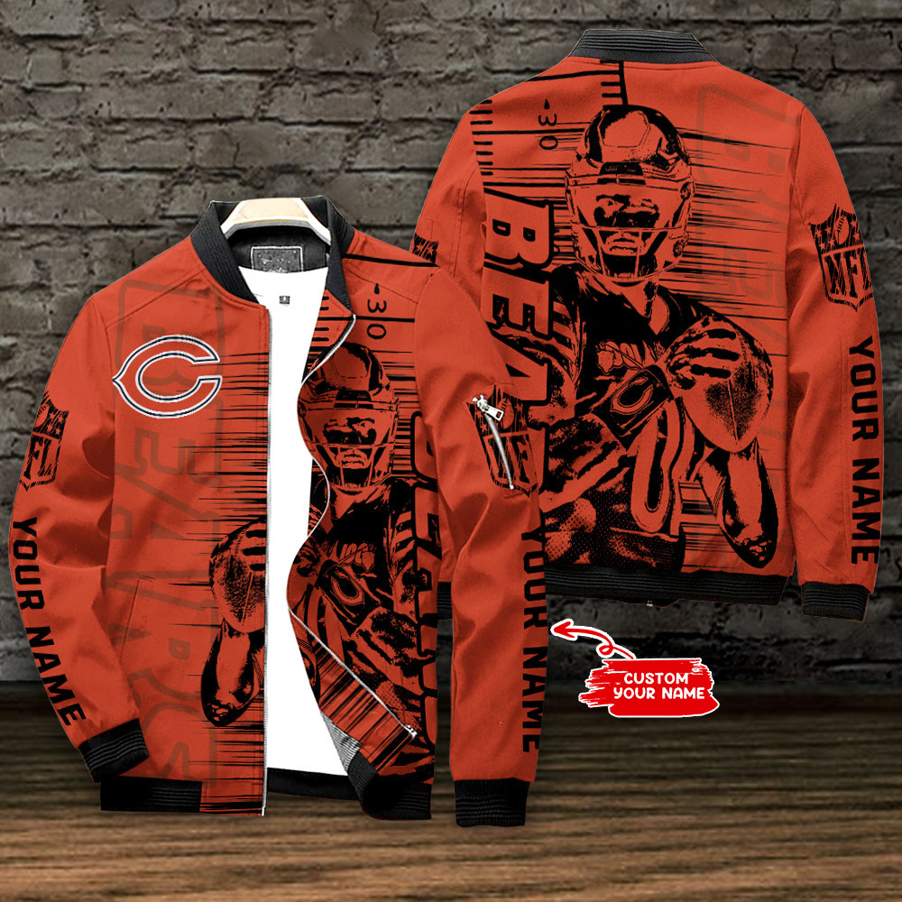Chicago Bears Personalized Bomber Jacket Best Gift For Sport Team Fan