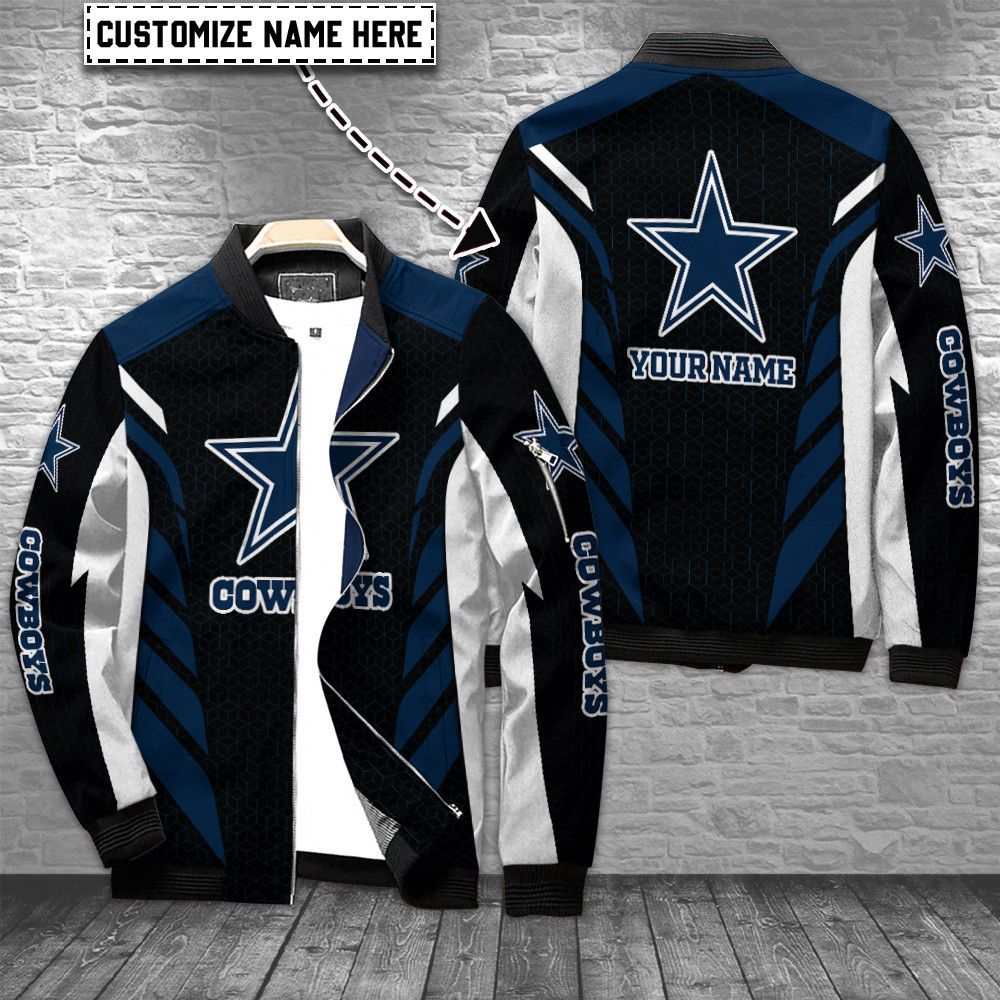Dallas Cowboys Football Nation Personalized Bomber Jacket Best Gift For Sport Team Fan