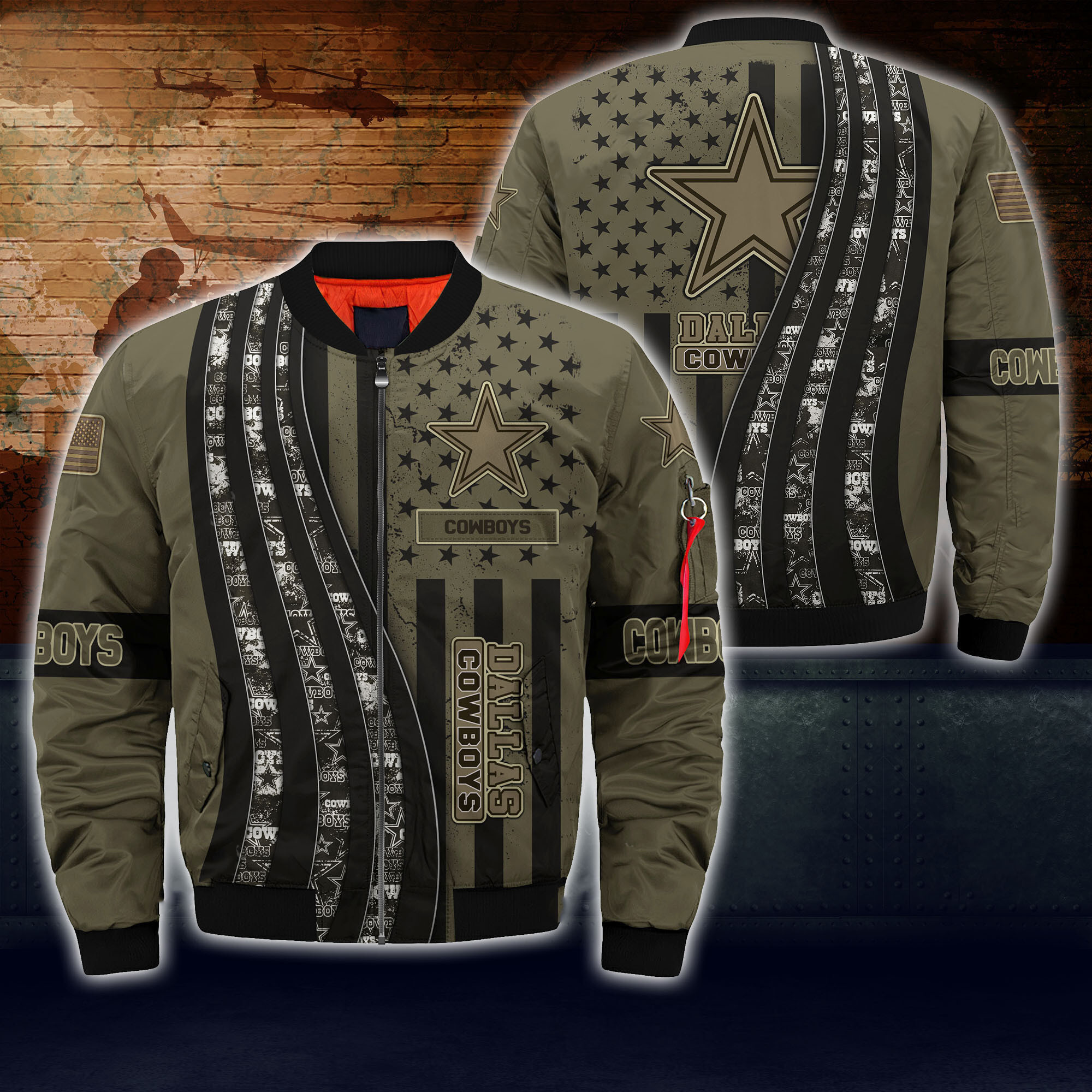 Dallas Cowboys Thick Bomber Jacket For Men Women