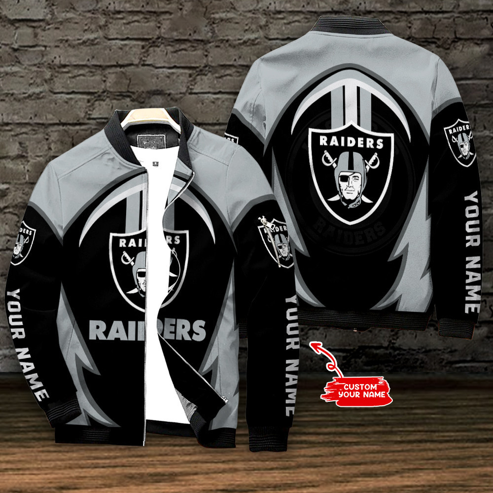 Las Vegas Raiders Personalized Bomber Jacket Collection For Nfl Team Fan