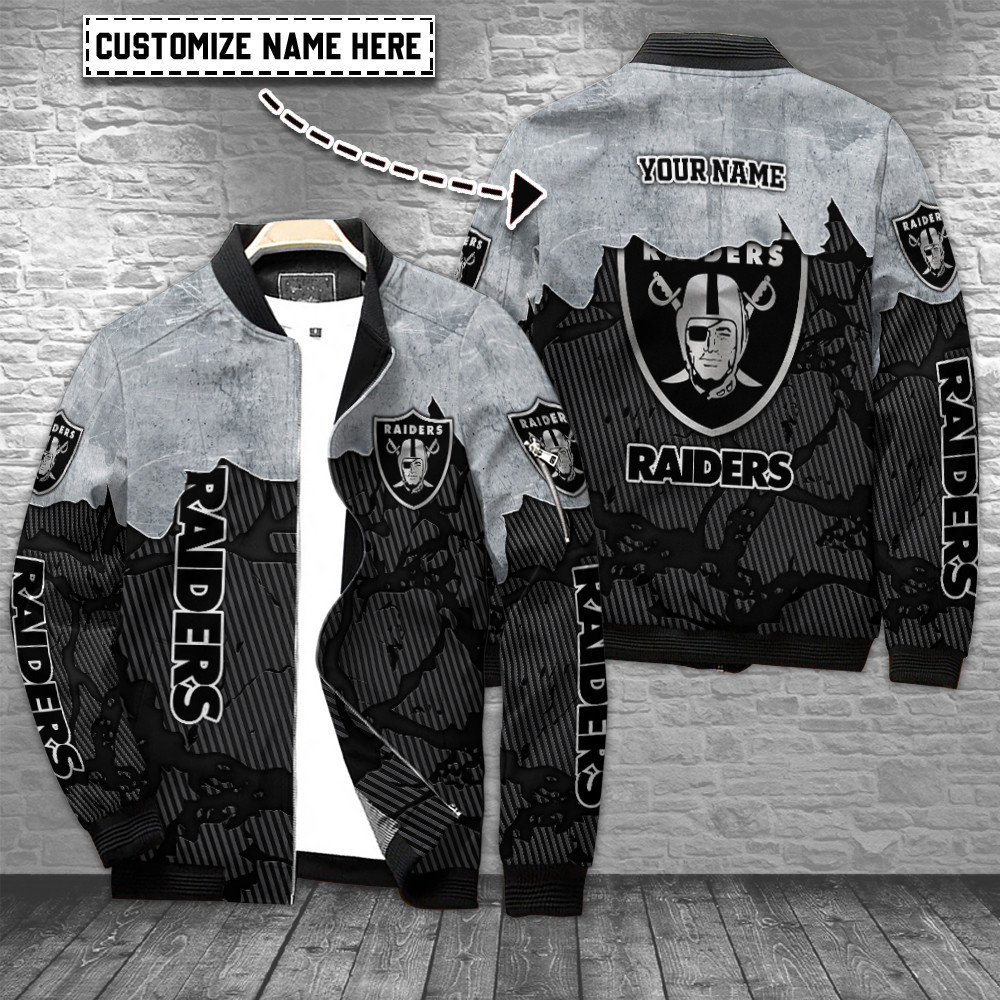 Las Vegas Raiders Personalized Bomber Jacket Collection For Nfl Fan