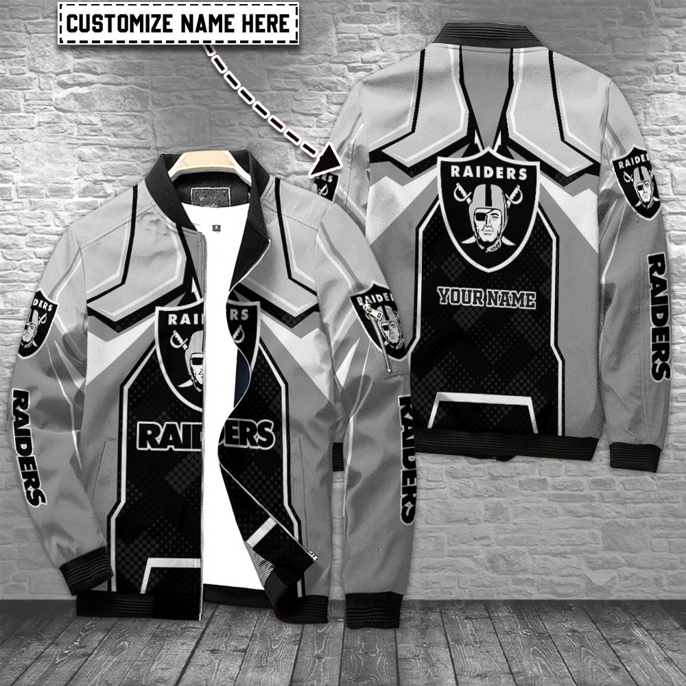 Las Vegas Raiders Personalized Bomber Jacket Collection For Nfl Fans
