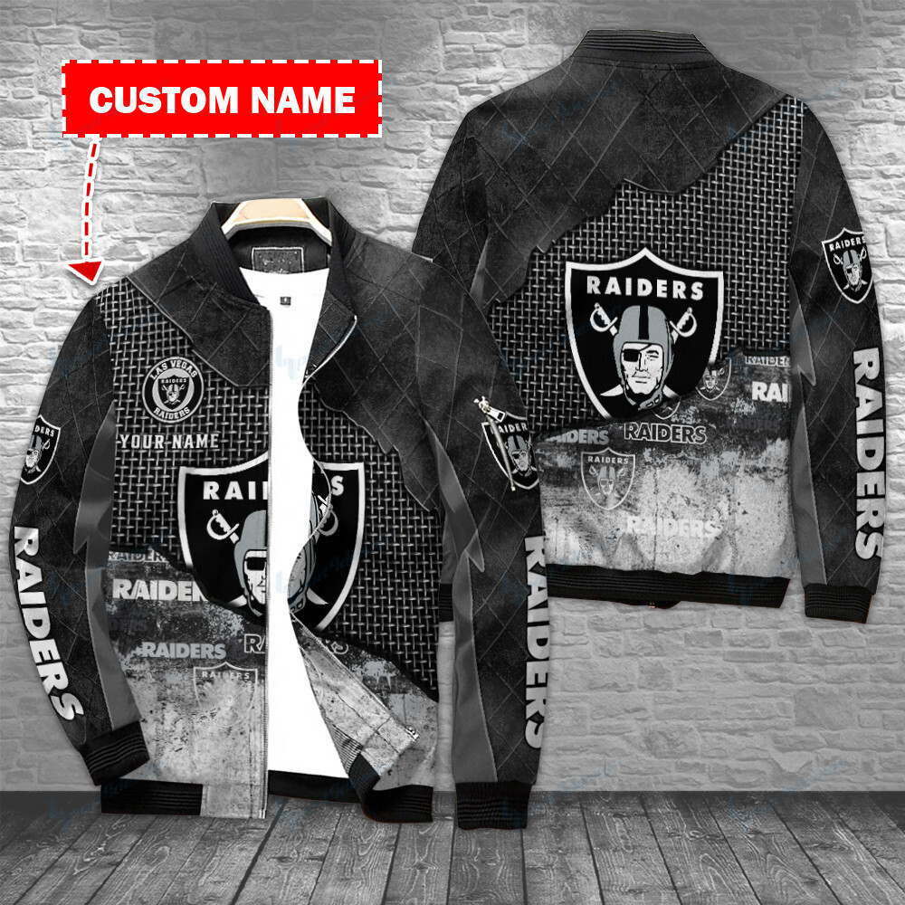Las Vegas Raiders Football Personalized Bomber Jacket Hot Gift For Sport Fans