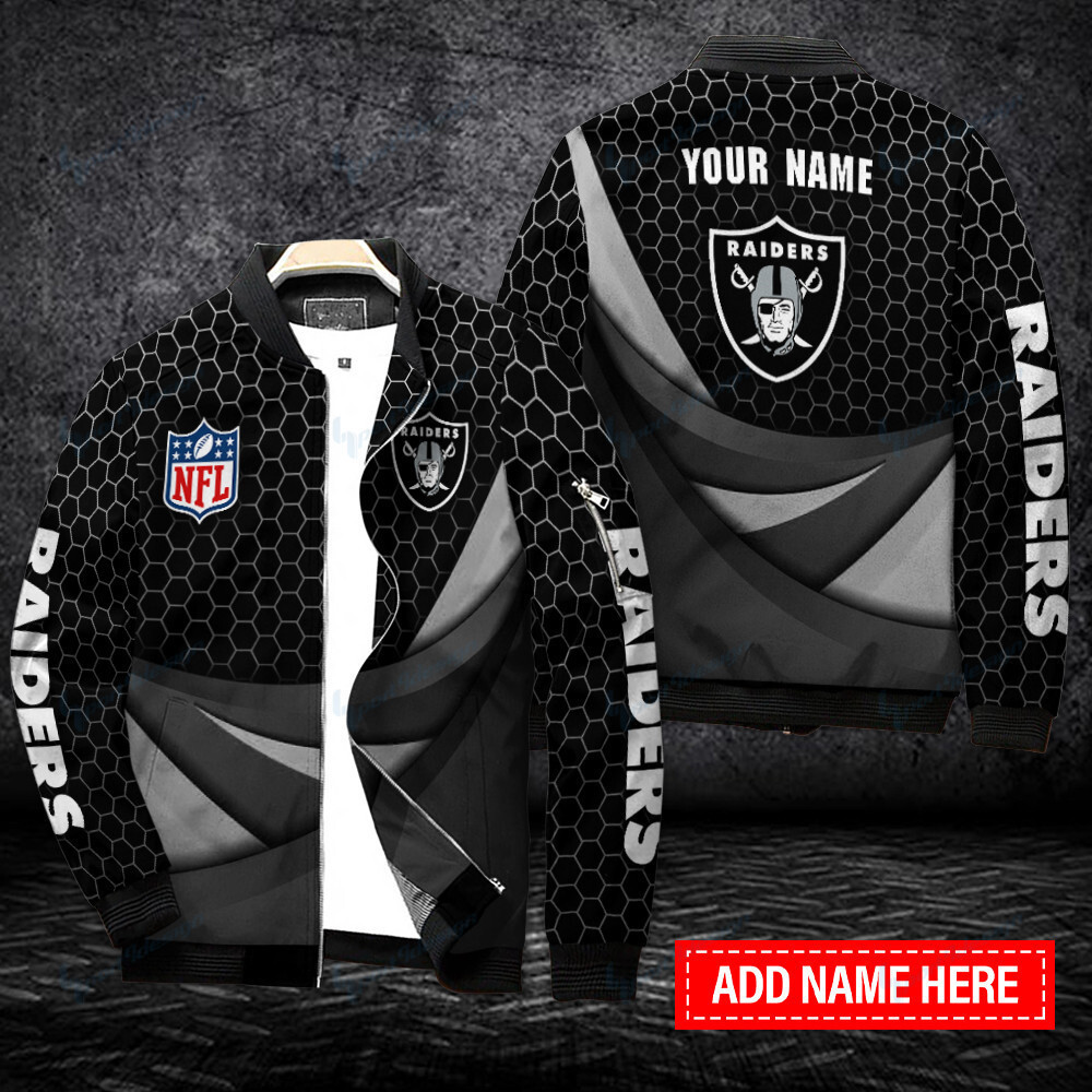 Las Vegas Raiders Personalized Bomber Jacket Gift For Sport Fans
