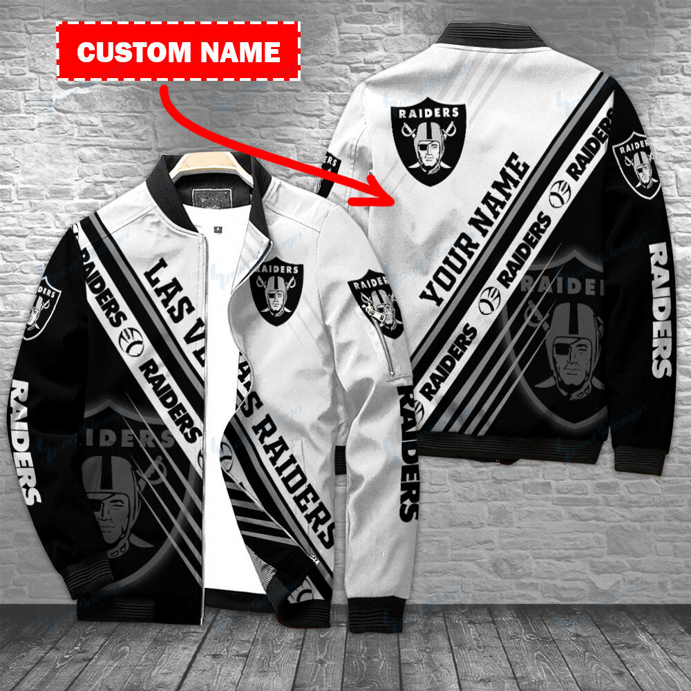 Las Vegas Raiders Football Personalized Bomber Jacket Gift For Sport Fans