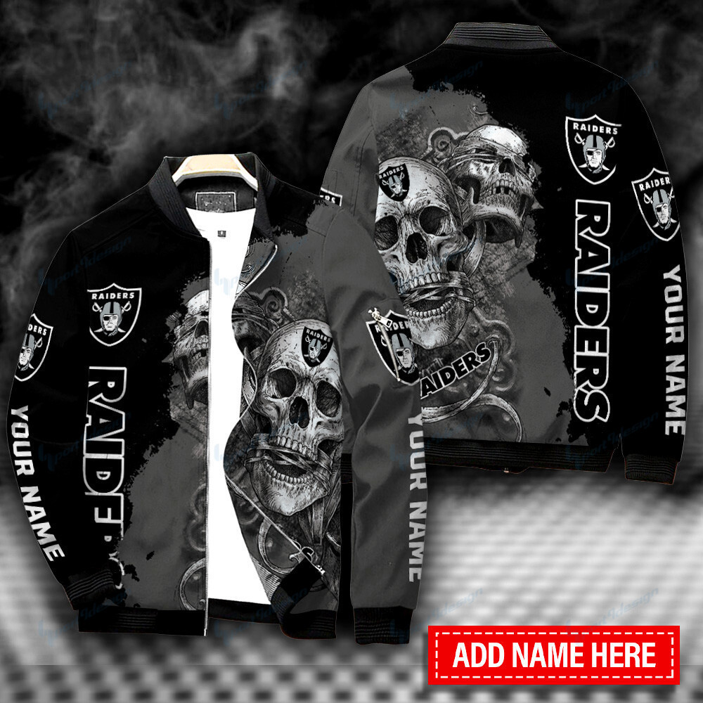 Las Vegas Raiders Personalized Bomber Jacket Gifts For Sport Fans