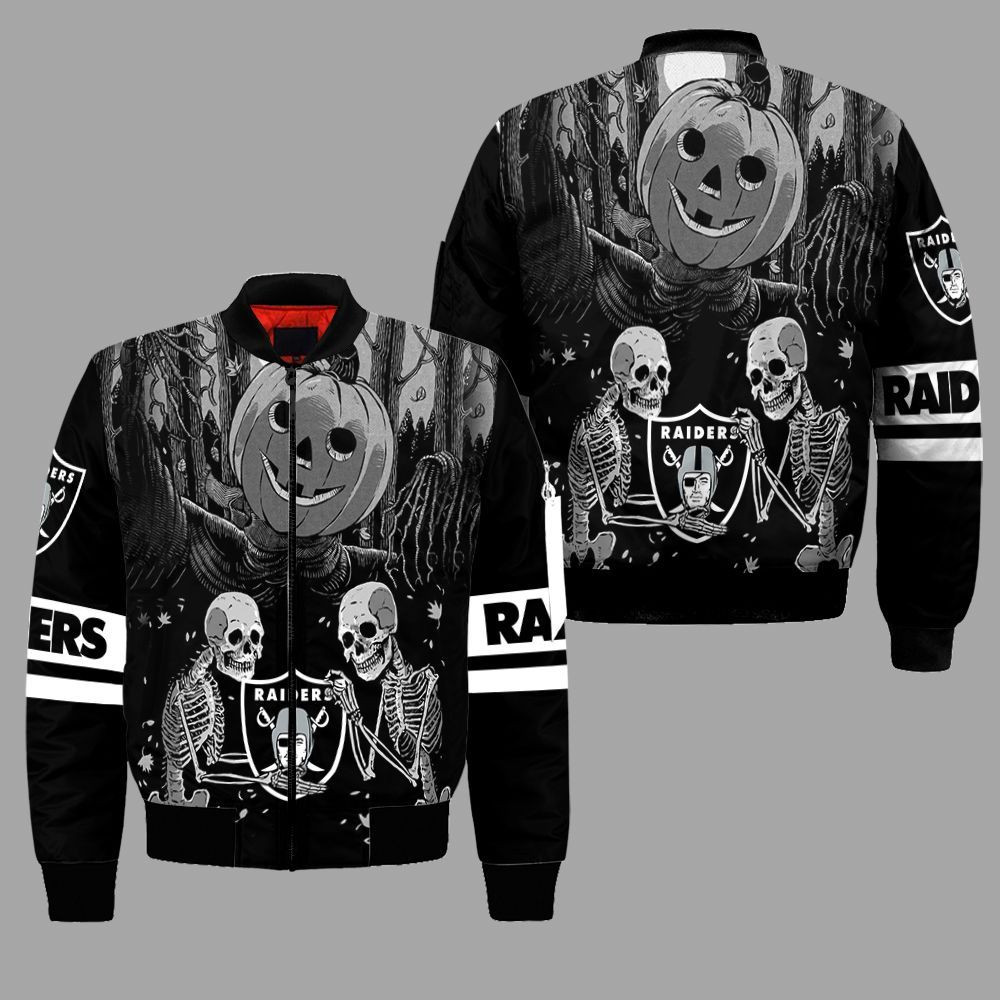 Las Vegas Raiders Halloween Bomber Jacket