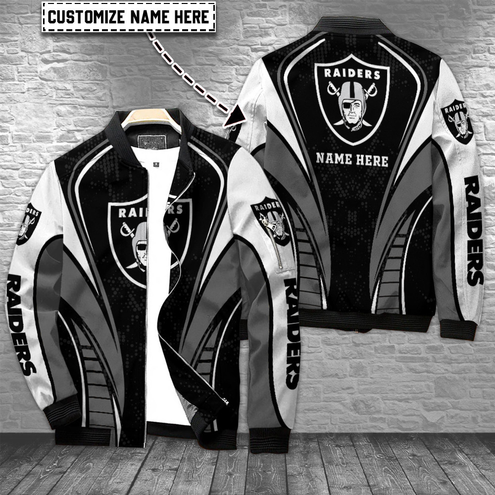 Las Vegas Raiders Personalized Bomber Jacket Best Collection For Nfl Team Fan