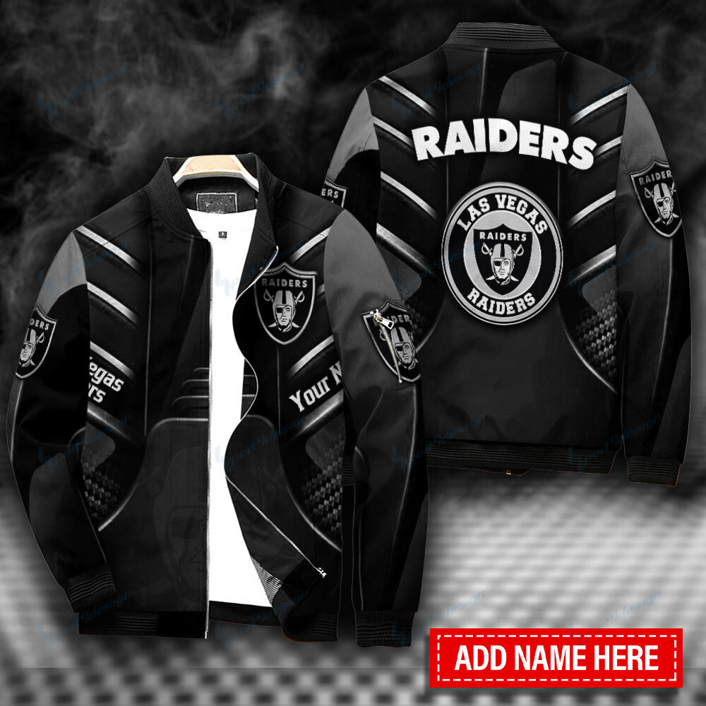 Las Vegas Raiders Personalized Bomber Jacket Gift For Sport Fan