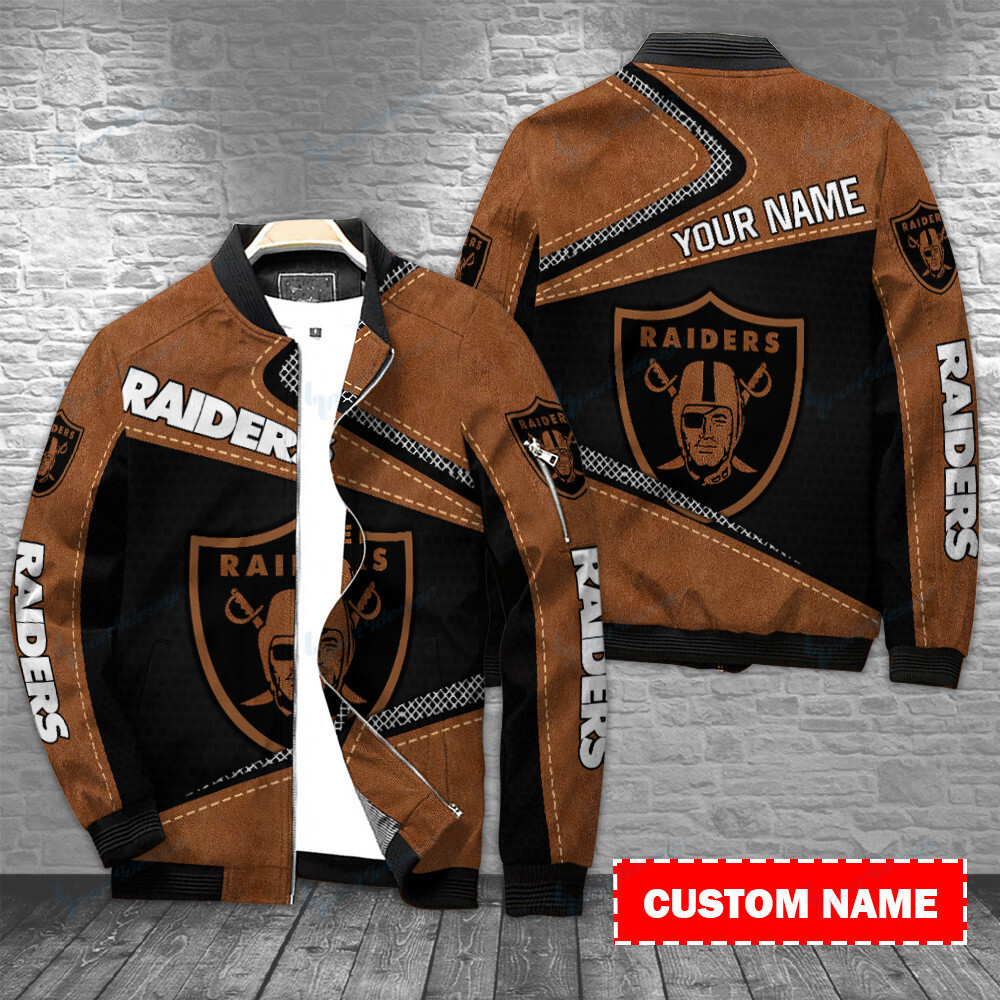 Las Vegas Raiders Personalized Bomber Jacket Hot Gift For Sport Fans