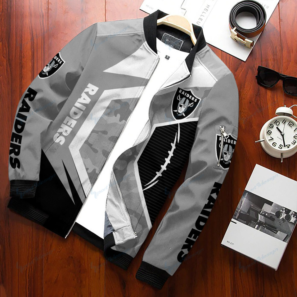 Las Vegas Raiders Football Bomber Jacket Gift For Sport Team Fan