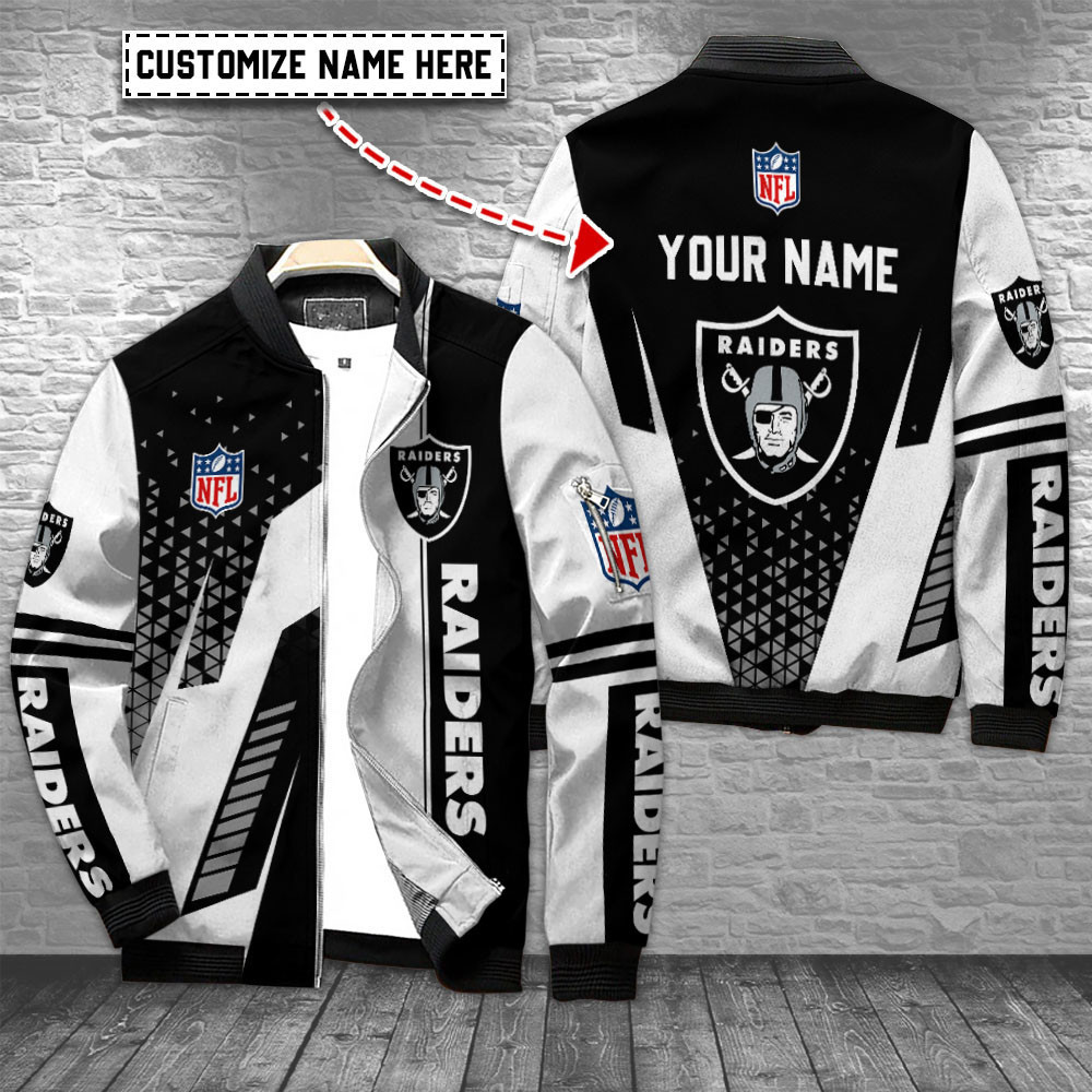 Las Vegas Raiders Personalized Bomber Jacket For Sport Team Fans