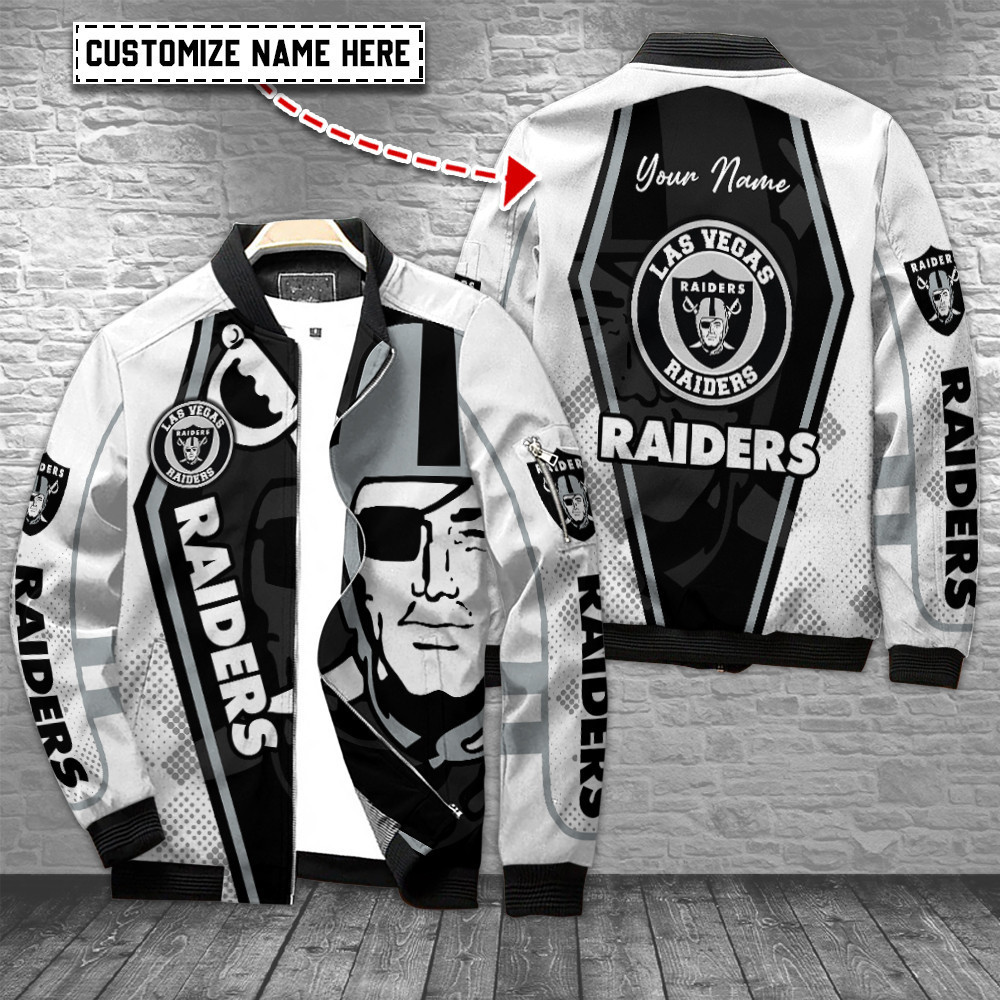 Las Vegas Raiders Personalized Bomber Jacket Gift For Sport Team Fan