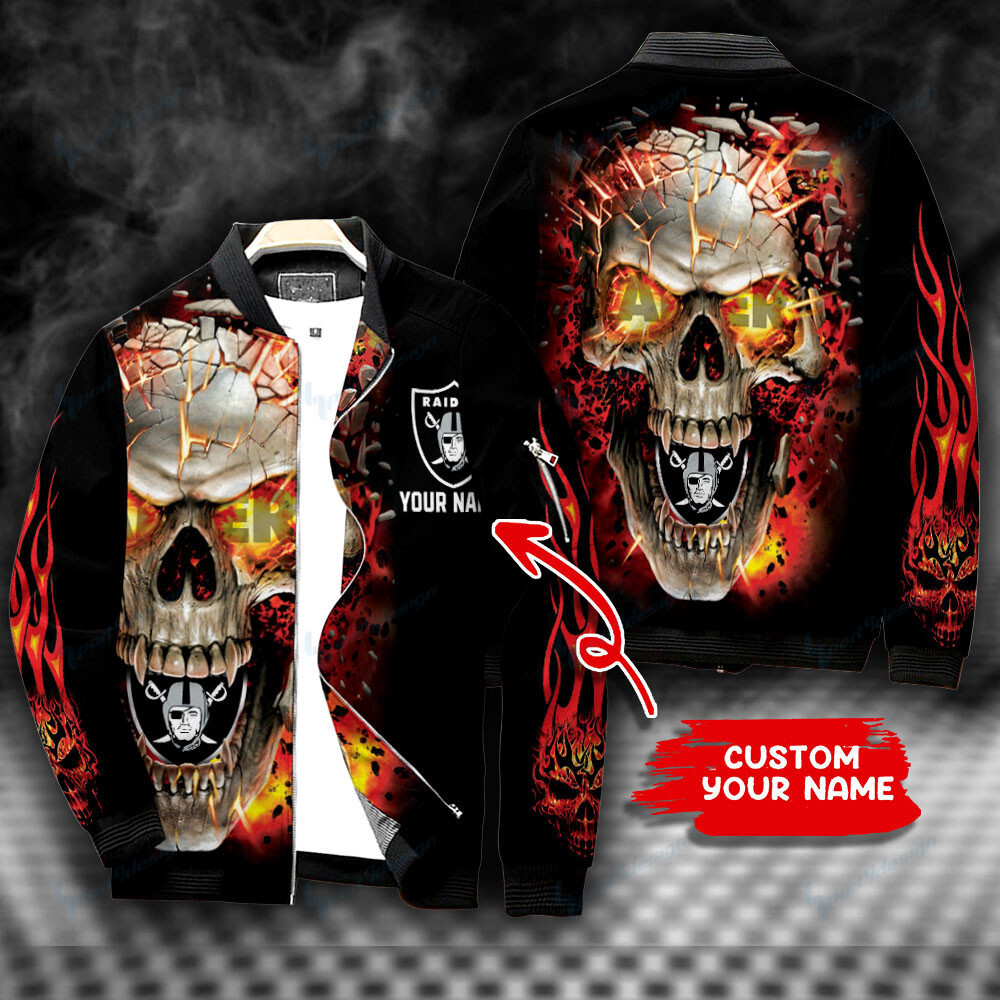 Las Vegas Raiders Nation Football League Personalized Bomber Jacket Hot Gift For Sport Fans