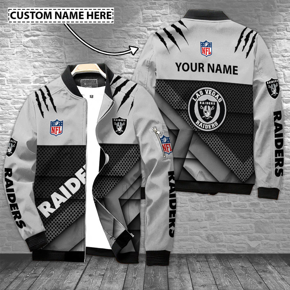Las Vegas Raiders Personalized Bomber Jacket Best Collection For Nfl Team Fans