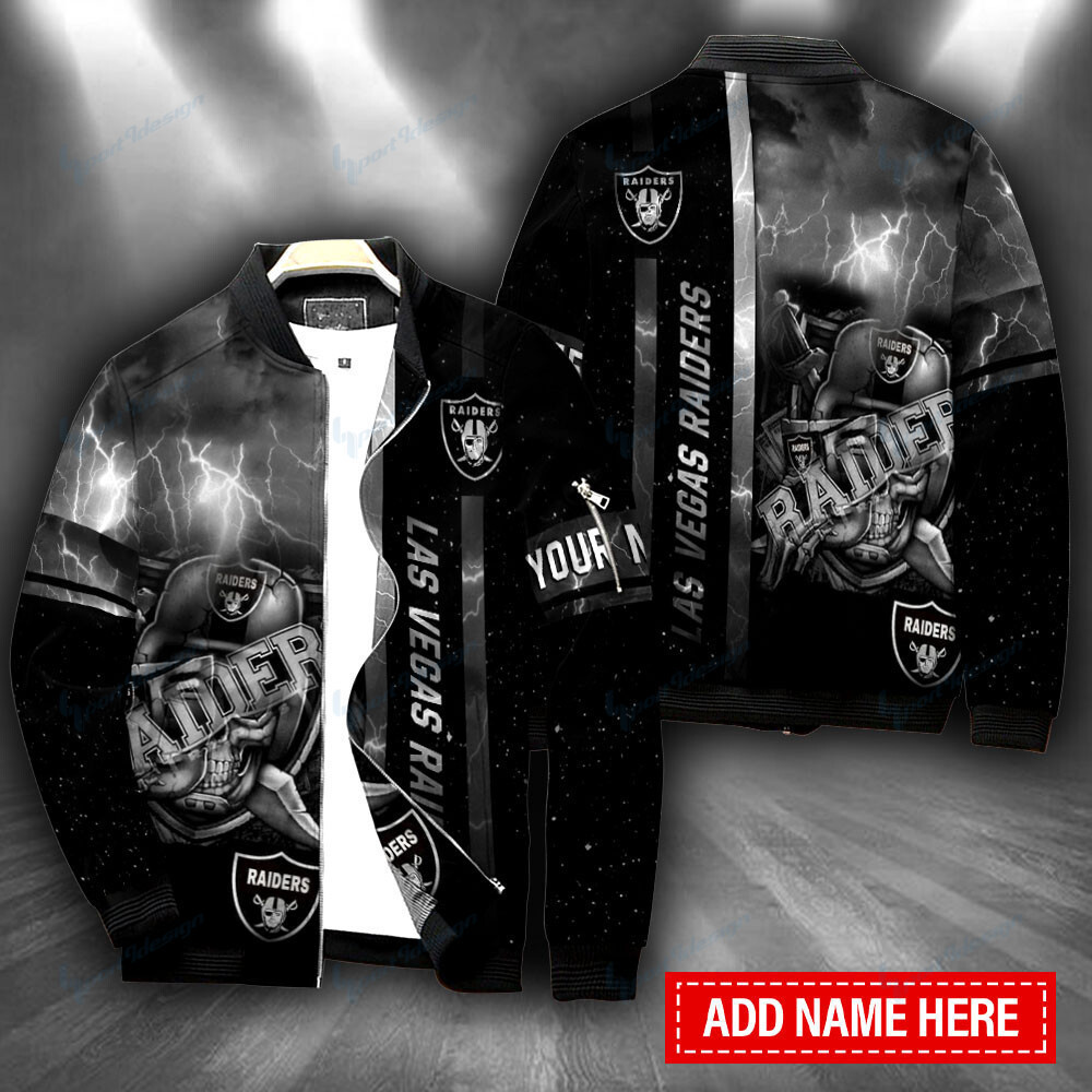 Las Vegas Raiders Nation Football League Personalized Bomber Jacket Gift For Sport Fans