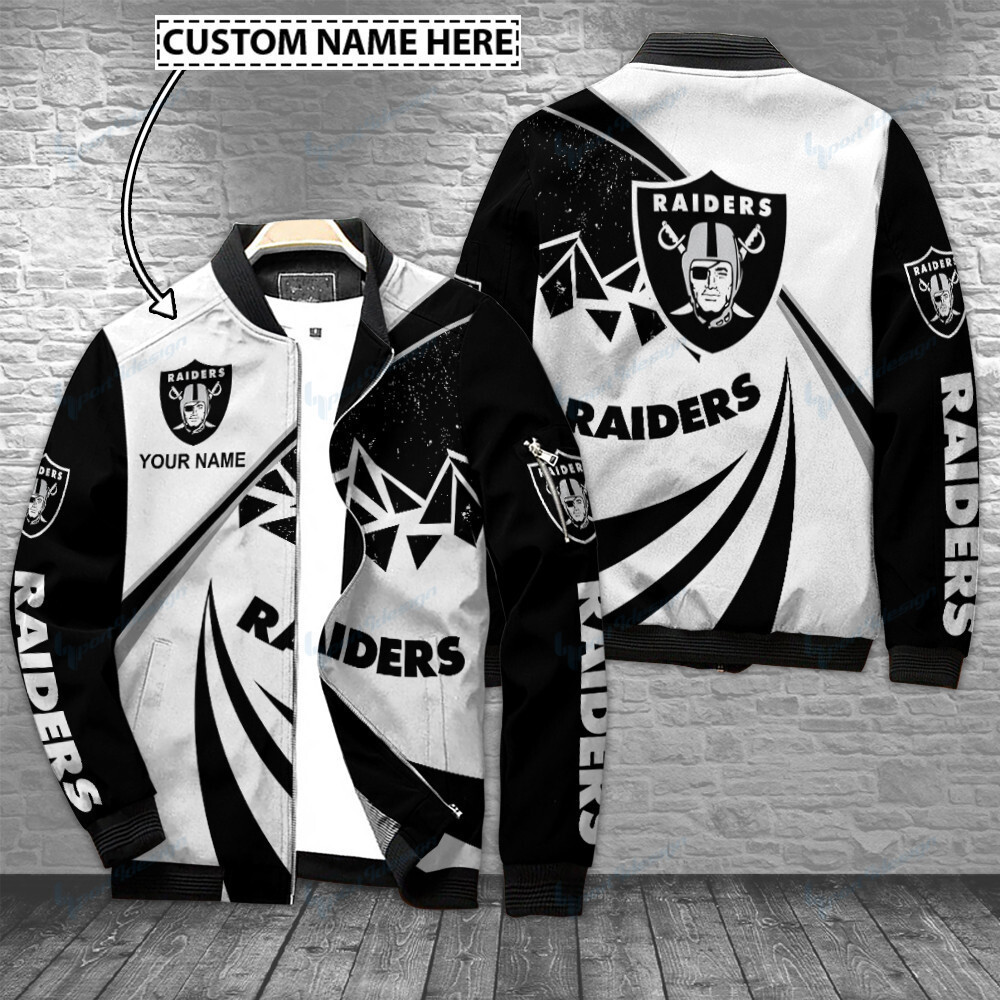 Las Vegas Raiders Customized Bomber Jacket Gift For Sport Fans