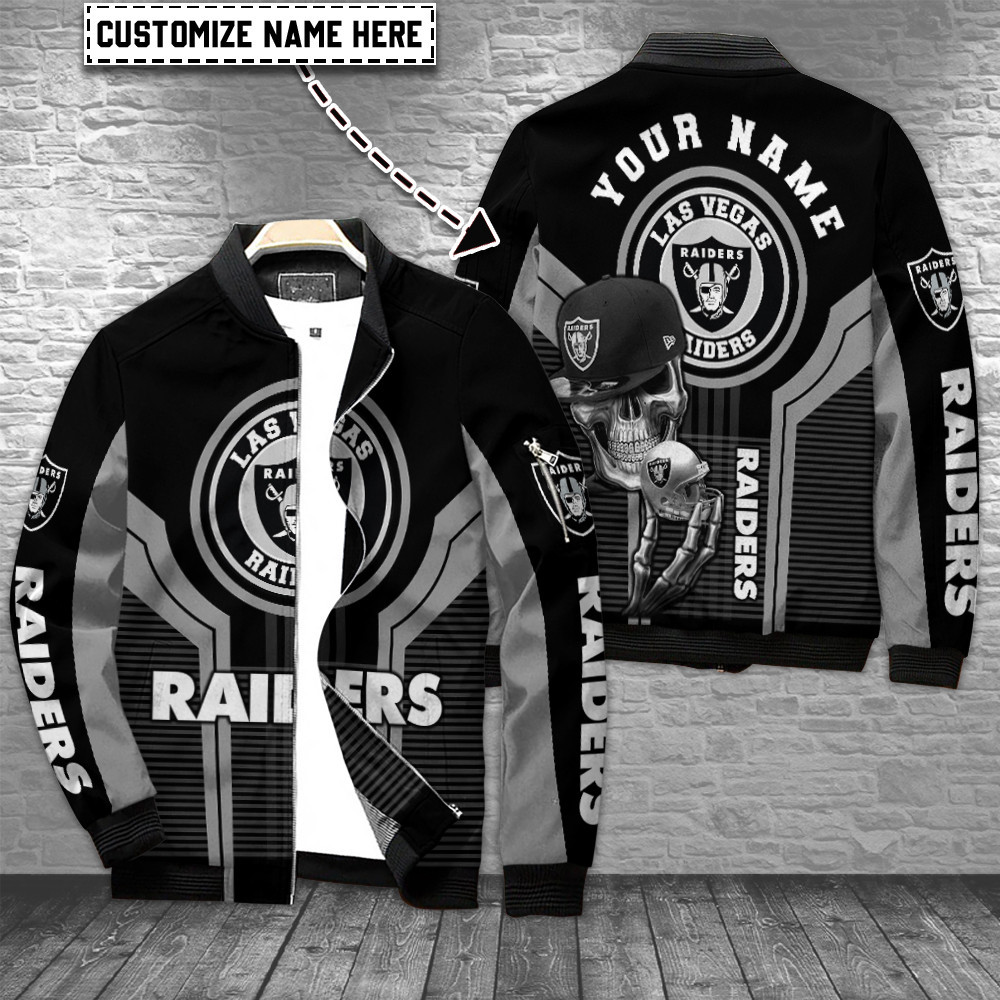 Las Vegas Raiders Personalized Bomber Jacket Best Gift For Sport Team Fan