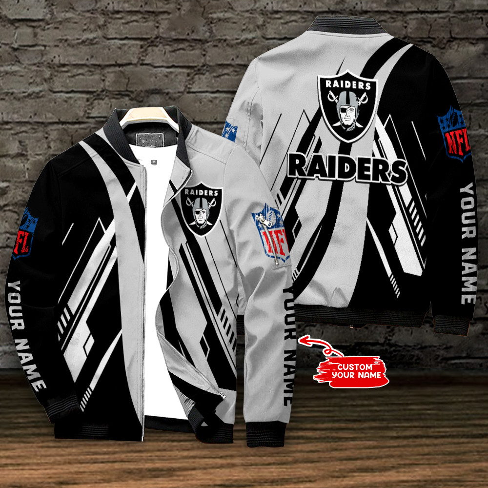 Las Vegas Raiders Customized Bomber Jacket For Sport Team Fan