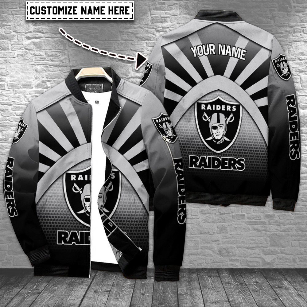 Las Vegas Raiders Personalized Bomber Jacket Best Gift For Nfl Team Fans