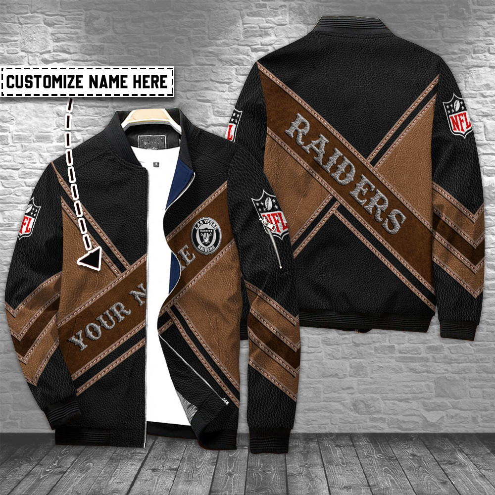 Las Vegas Raiders Personalized Bomber Jacket For Nfl Team Fans