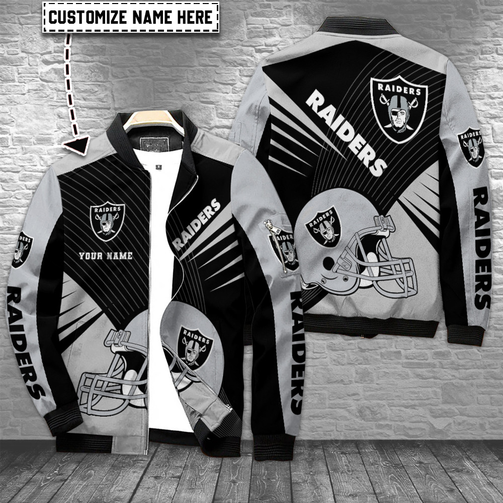 Las Vegas Raiders Personalized Bomber Jacket For Sport Team Fan