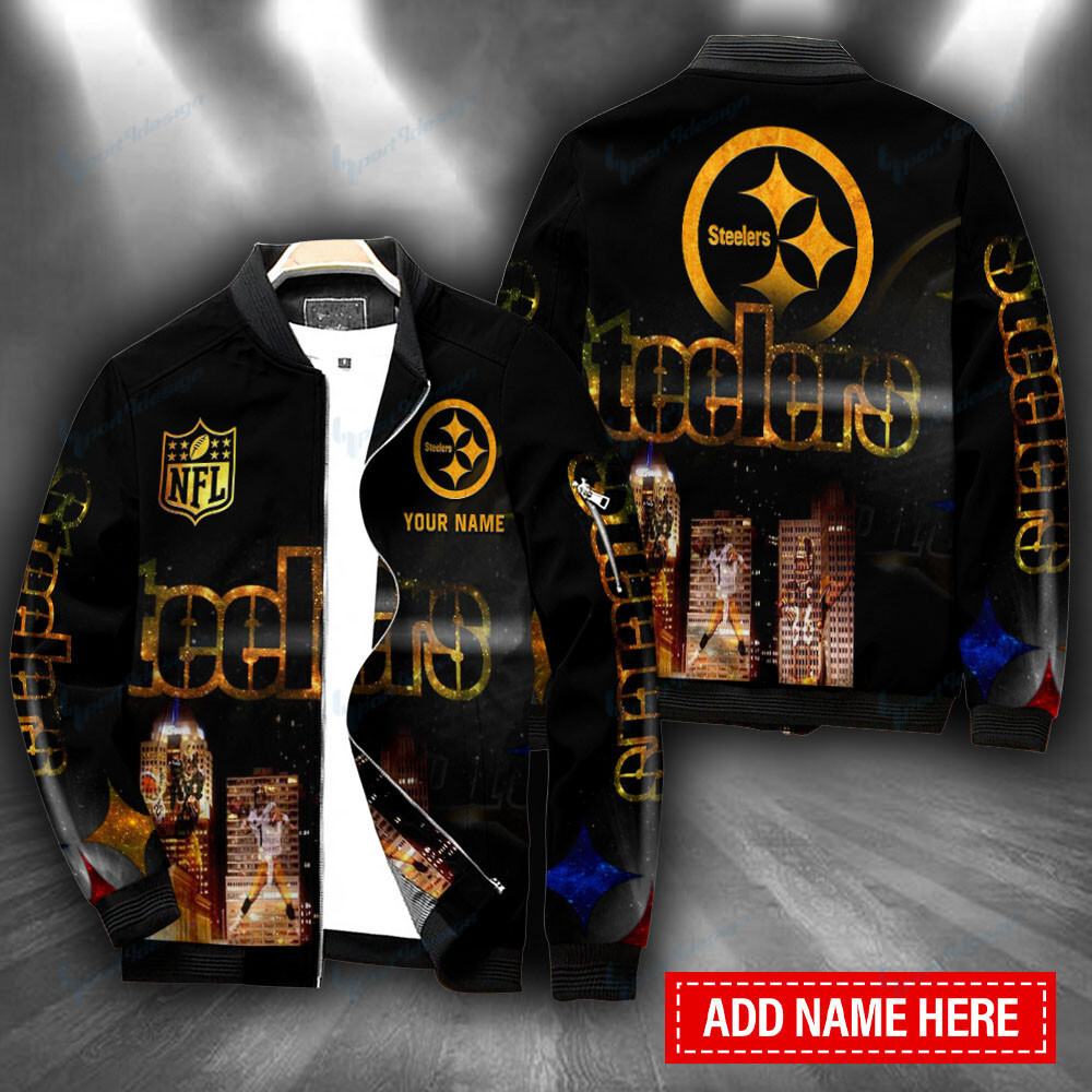 Pittsburgh Steelers Nfl Personalized Bomber Jacket Gift For Sport Fans