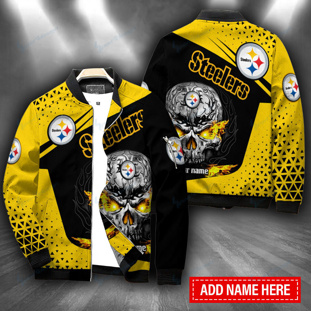 Pittsburgh Steelers Personalized Bomber Jacket Gift For Sport Fans
