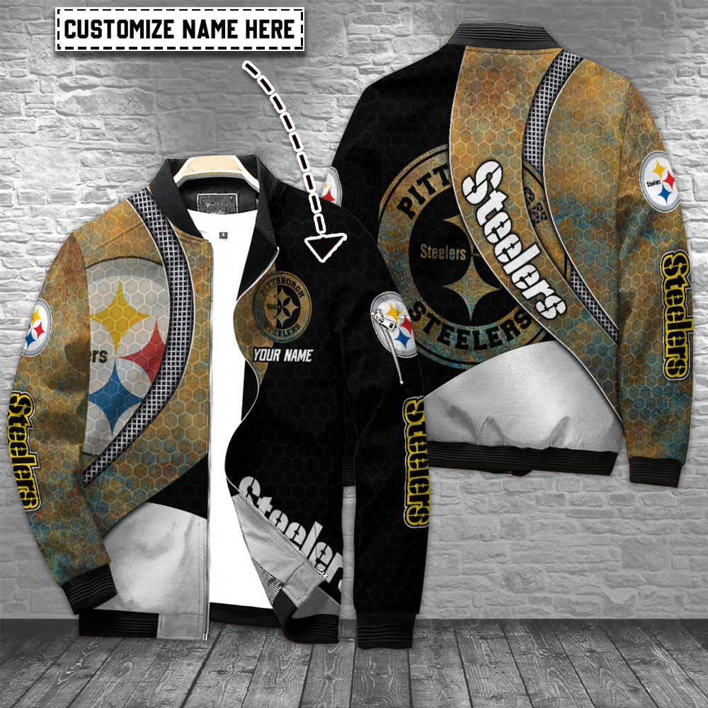 Pittsburgh Steelers Nfl Personalized Bomber Jacket Best Gift For Sport Team Fan