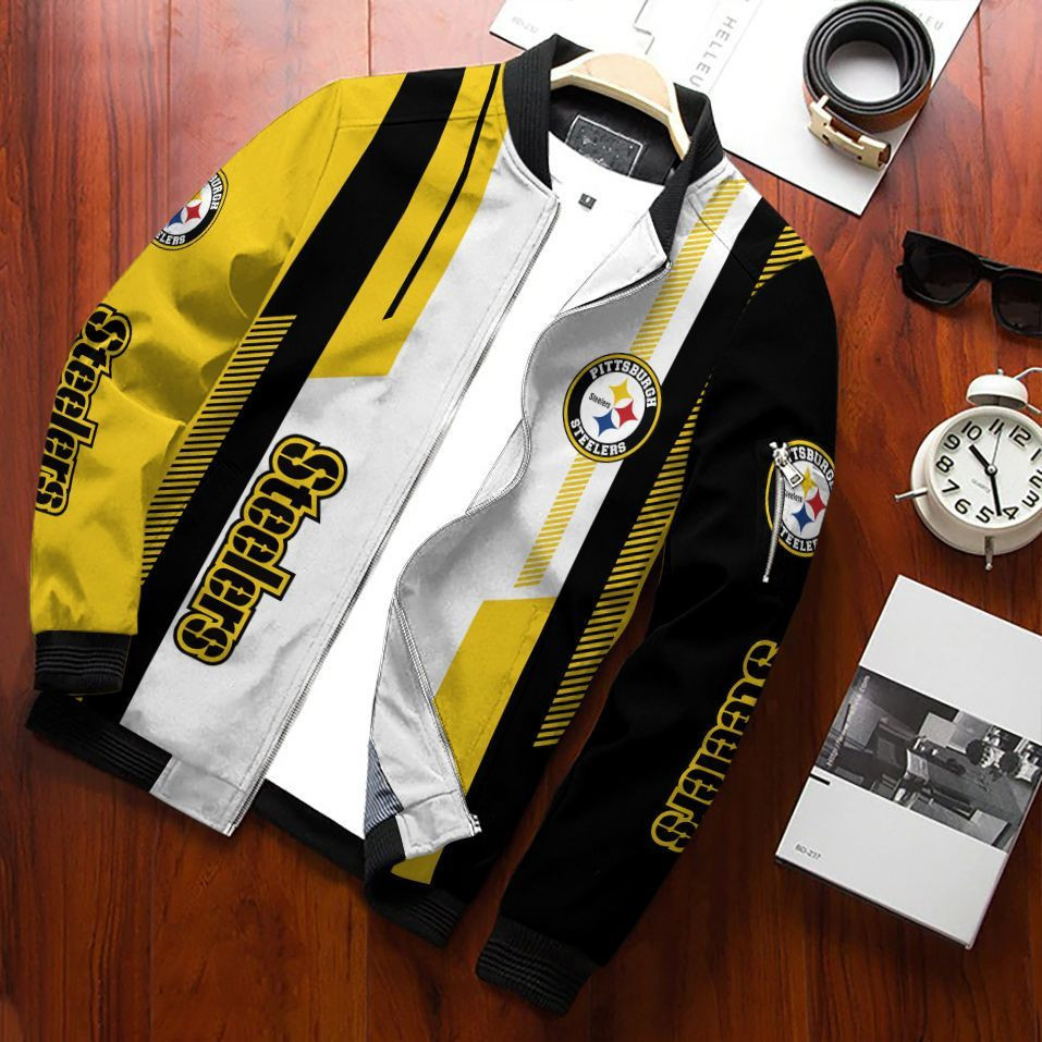 Pittsburgh Steelers Team Special Bomber Jacket Full Zipper Jacket For Nfl Fan Sport Travel Jacket