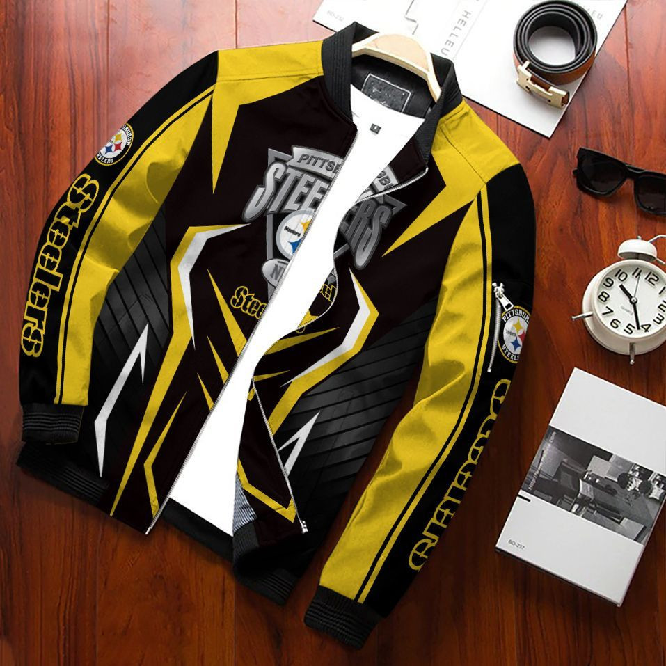Pittsburgh Steelers Team Special Bomber Jacket Full Zipper Jacket For Nfl Fan Sport Everyday Wear