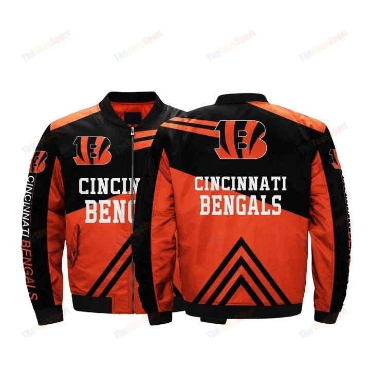 Cincinnati Bengals Bomber Jacket Full Zip Jacket For Nfl Fans Sport