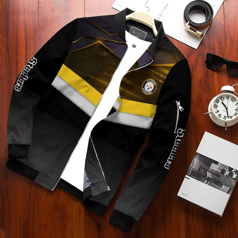 Pittsburgh Steelers Team Special Bomber Jacket Full Zipper Jacket For Nfl Fan Sport Running Errands