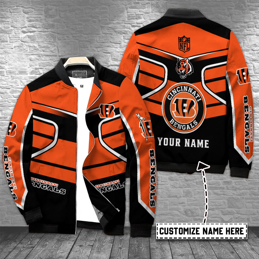 Cincinnati Bengals Football Leaguepersonalized Bomber Jacket For Sport Team Fan