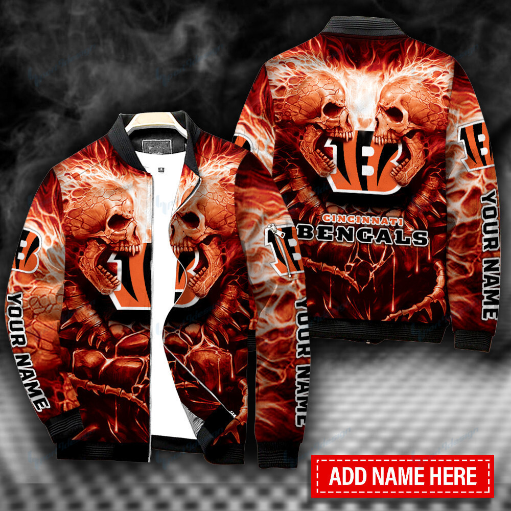 Cincinnati Bengals Personalized Full Zip Bomber Jacket Hot Gift For Sport Fans